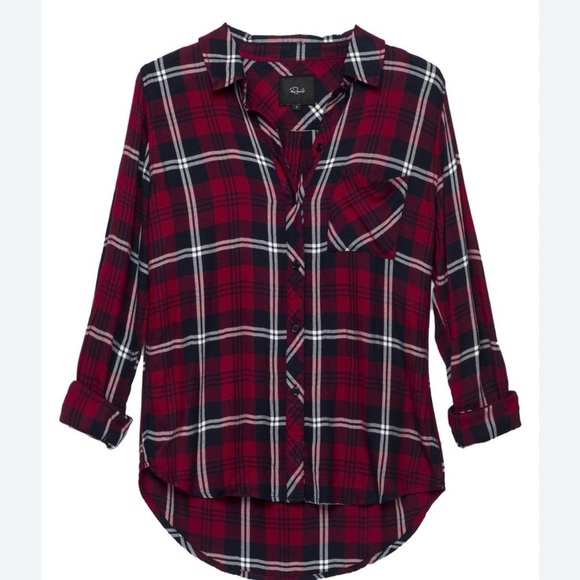 Rails Tops - Rails Hunter Plaid Button Up Shirt Cherry Navy White Size XS Soft